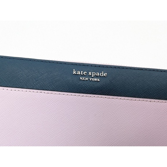 Kate Spade Cameron Zip Around Wallet Continental Saffiano Leather Lavender NWOT - Picture 2 of 9